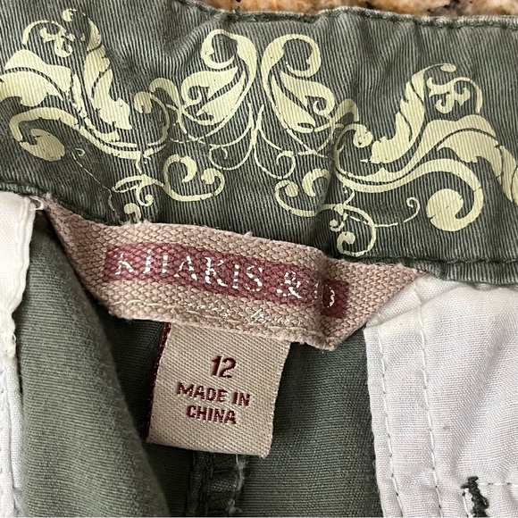 Vintage Retro Y2k Green Straight Leg Khaki Pants Preppy Coastal Beach Busines 12 - Picture 7 of 8